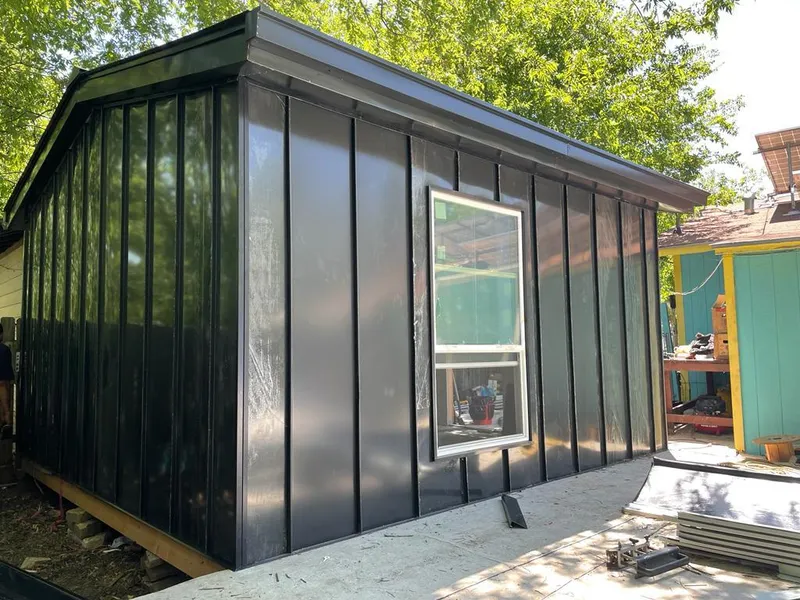 Black standing seam metal wall panels for Roof Inspection in Hollins